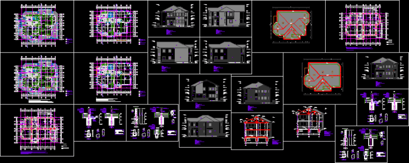 House – 2 Version DWG Plan for AutoCAD