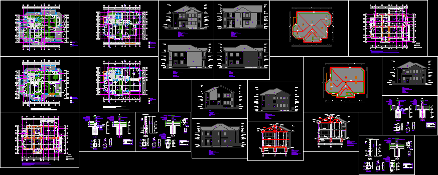 House 2 Version DWG Plan for Designs CAD