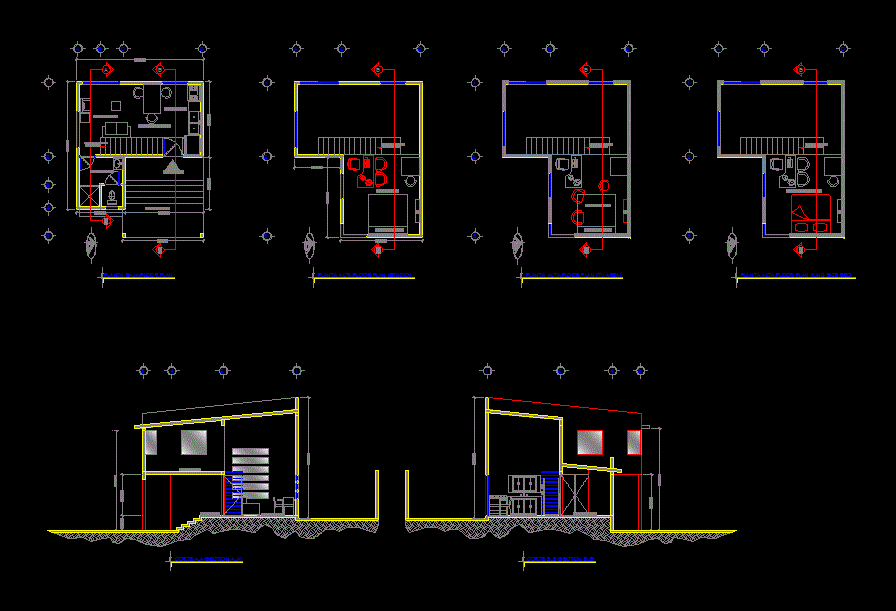 autocad drawing in m Designs Block AutoCAD â€¢ CAD for Studio House  DWG 50m2