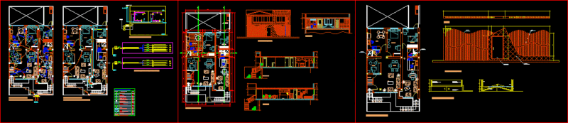 House – Duplex DWG Section for AutoCAD