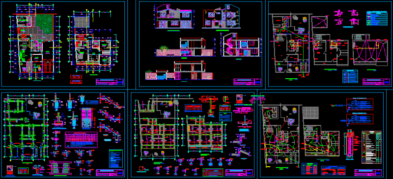 House – Two Floors DWG Section for AutoCAD