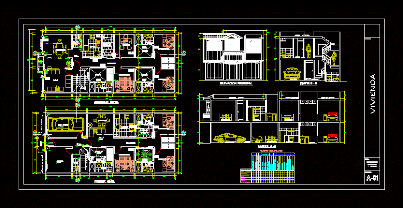 House Architecture DWG Block for AutoCAD