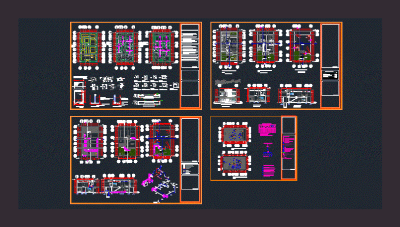 House Bedroom 2 Levels DWG Block for AutoCAD