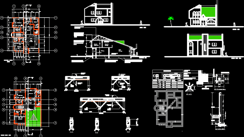 House Design DWG Block for AutoCAD