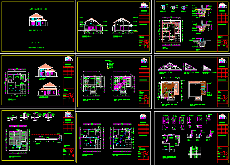 House DWG Block for AutoCAD