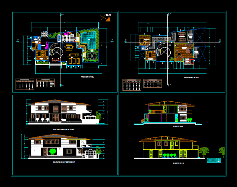 House DWG Block for AutoCAD