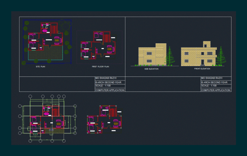 House DWG Plan for AutoCAD