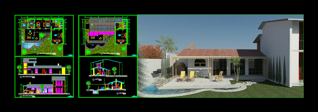 House DWG Section for AutoCAD