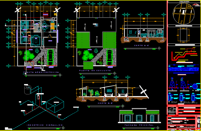 House DWG Section for AutoCAD