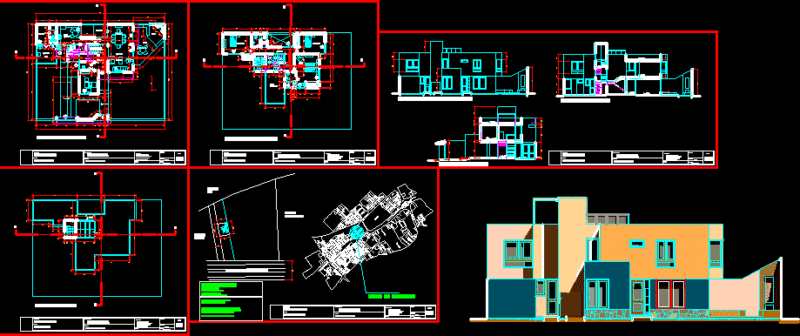 House DWG Section for AutoCAD