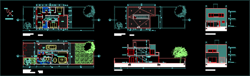 House DWG Section for AutoCAD