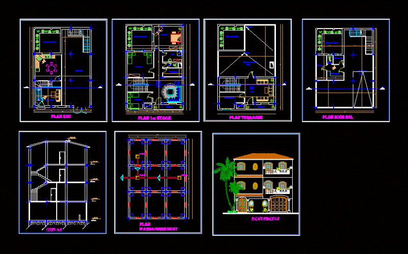House DWG Section for AutoCAD