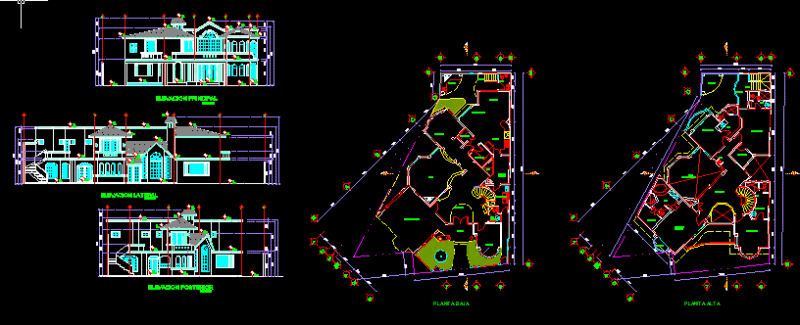 House DWG Section for AutoCAD