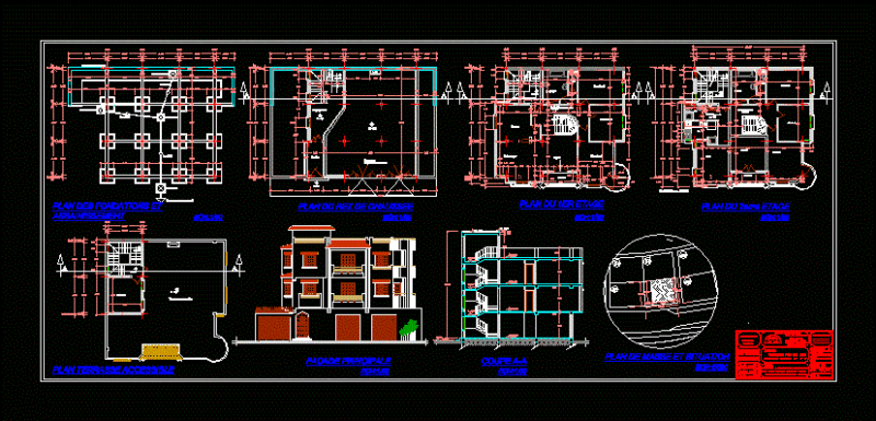 House 2D DWG Plan for AutoCAD