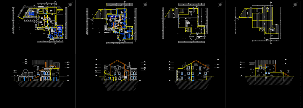 House DWG Section for AutoCAD