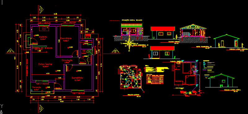 House DWG Section for AutoCAD