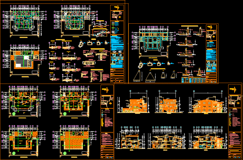 House Forests DWG Block for AutoCAD
