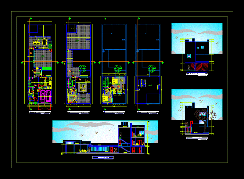 House Gilardi DWG Section for AutoCAD
