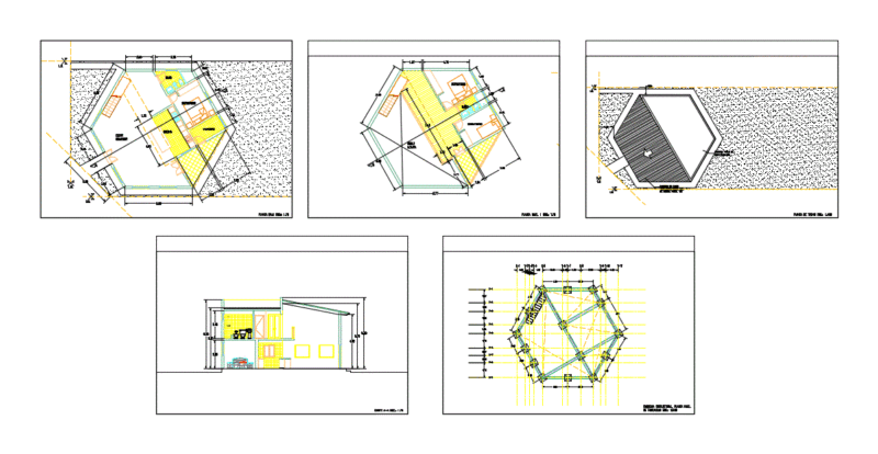 House Hexagono DWG Section for AutoCAD