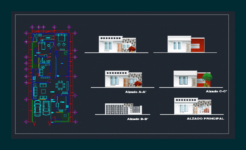 House IÑIguez DWG Plan for AutoCAD