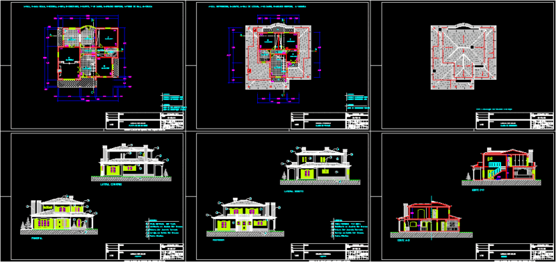 Traditional Portuguese 2 Storeys House 2D DWG Full Project For AutoCAD