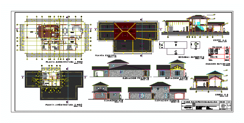 House Malloa DWG Full Project for AutoCAD
