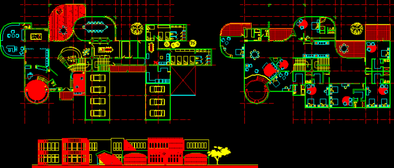 2 Storeys Big house With Multiple En-suite Bedrooms 2D DWG Full Project For AutoCAD