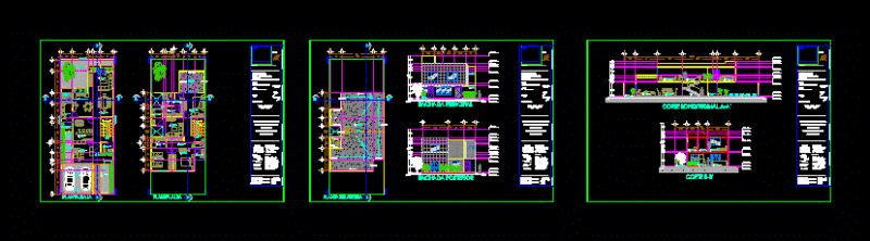 House with Garden and Garage 2D DWG Plan for AutoCAD