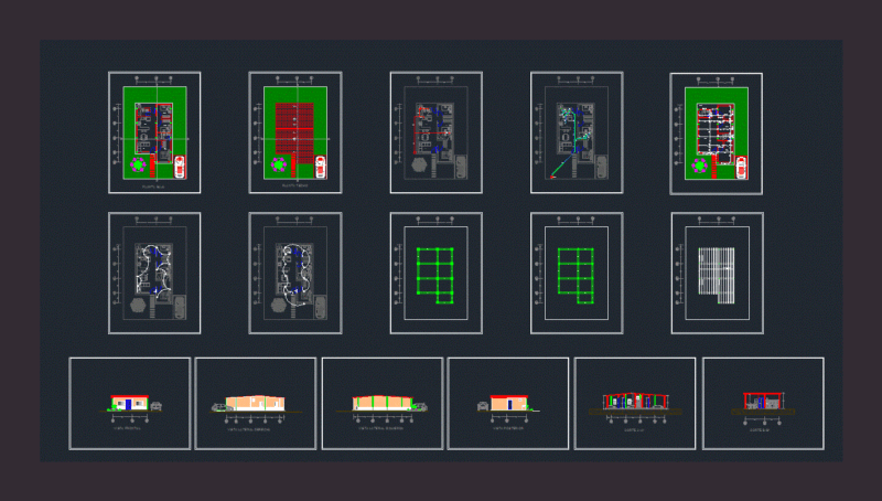 House Of 75 M2 DWG Block for AutoCAD