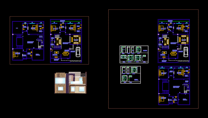 House Of Two Plants DWG Detail for AutoCAD