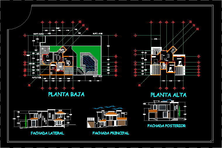  House  On A Slope DWG Block for AutoCAD Designs CAD 