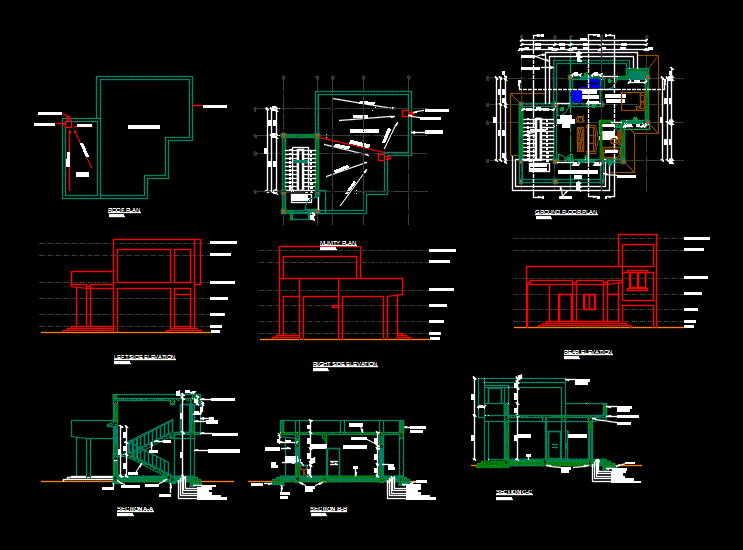 House On One Level DWG Plan for AutoCAD â€