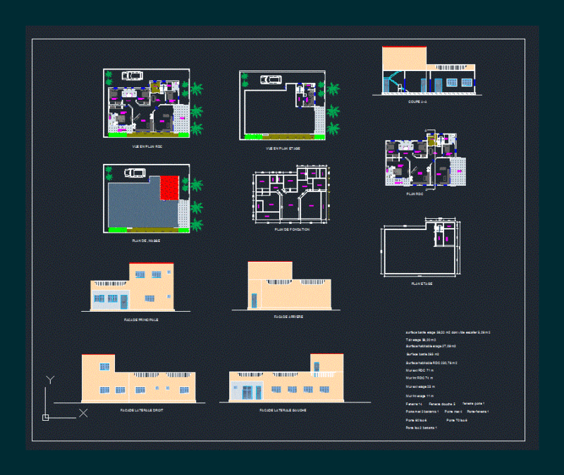 House Plan DWG Plan for AutoCAD