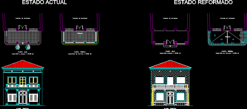 House Refection DWG Block for AutoCAD