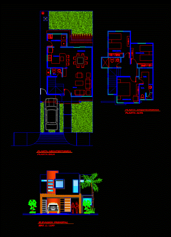 House Room 125 M2 DWG Block for AutoCAD