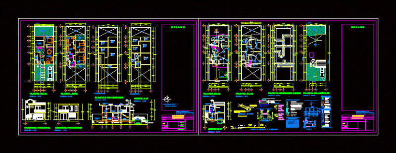 House Room 2 Levels DWG Detail for AutoCAD