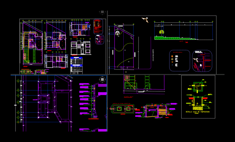 House Room 2 Levels DWG Detail for AutoCAD