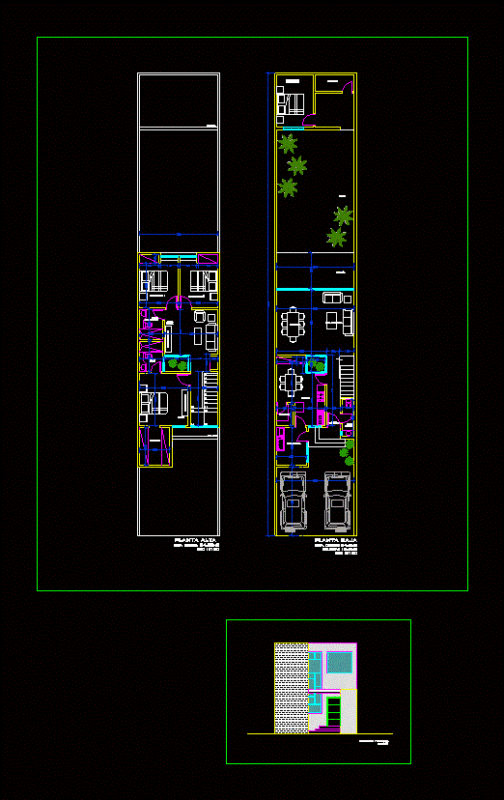 House Small Front 6m DWG Block for AutoCAD