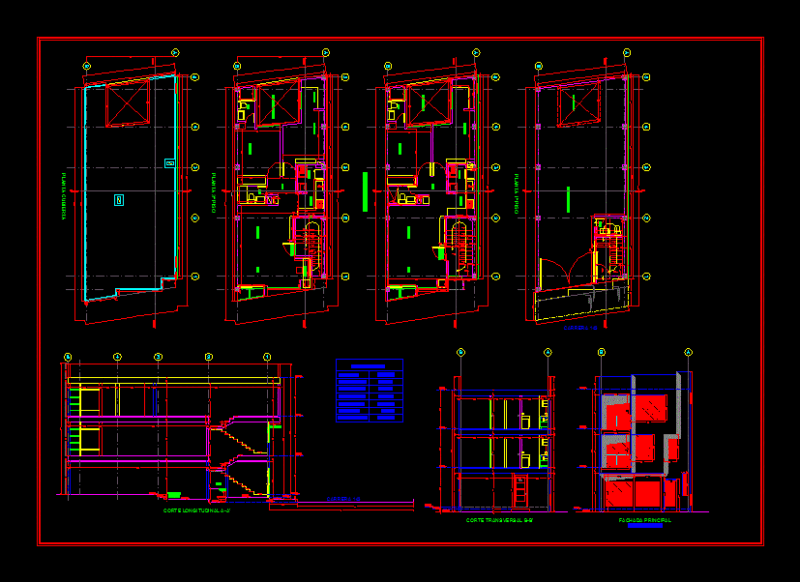 House Social Interest Bogota DWG Section for AutoCAD