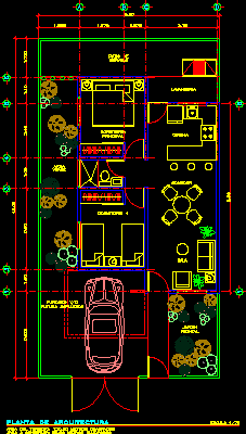 House Two Bedrooms DWG Full Project for AutoCAD • Designs CAD