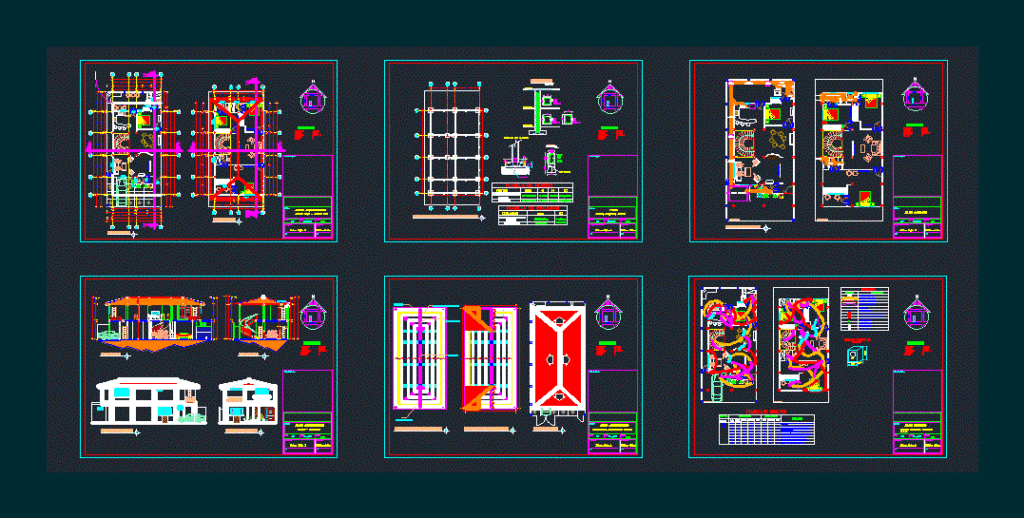 House Two Floors DWG Block for AutoCAD