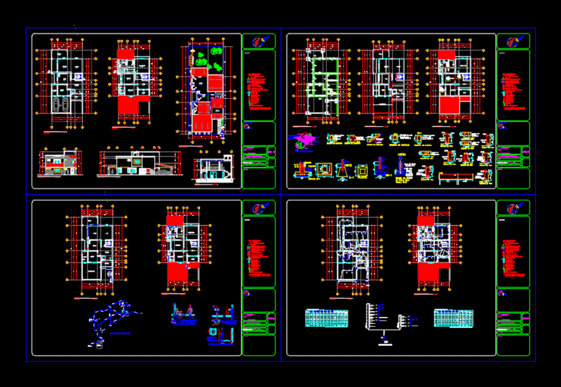 House Two Levels DWG Full Project for AutoCAD
