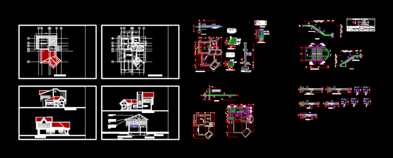 House Villa DWG Section for AutoCAD