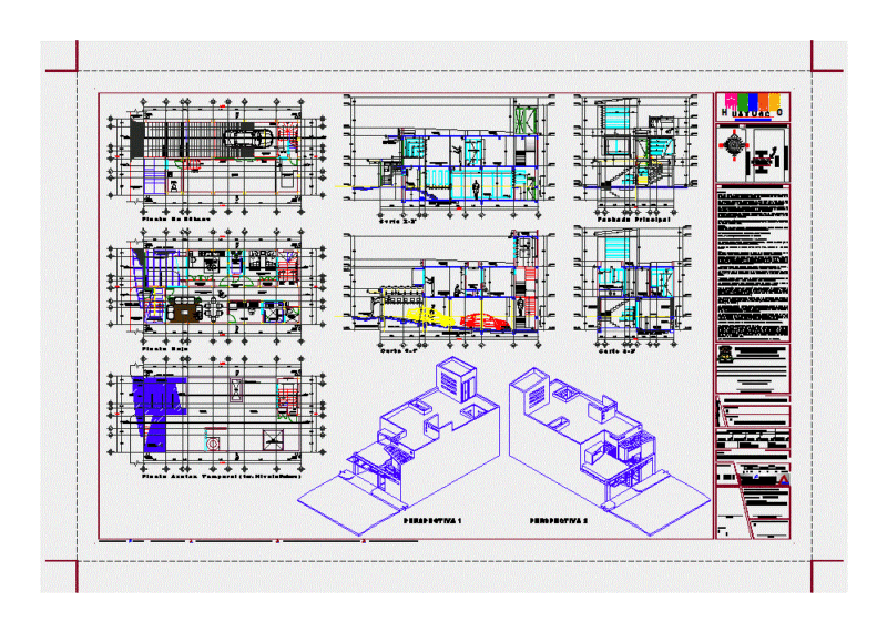 House With Basement Room DWG Block for AutoCAD
