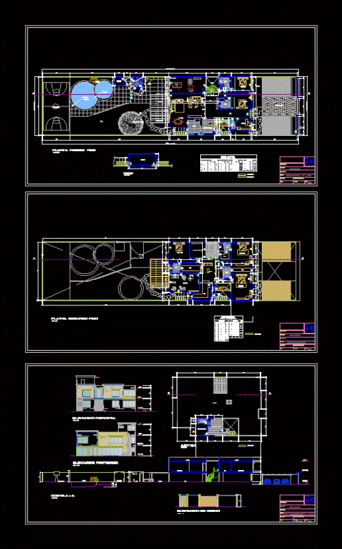 House Wuith Pool DWG Block for AutoCAD