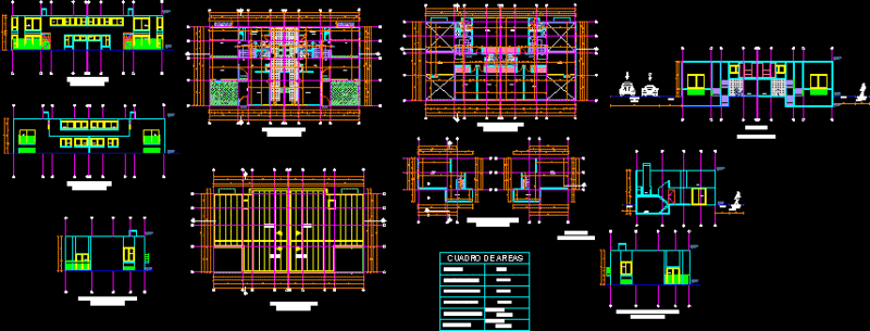 Houses – Housing Paired 2D DWG Block for AutoCAD