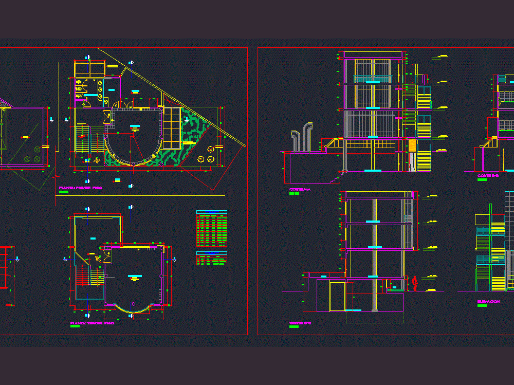 Houses -Educative Center DWG Block for AutoCAD • Designs CAD