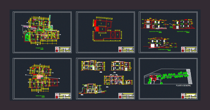 Houses Casa Larrain DWG Elevation for AutoCAD