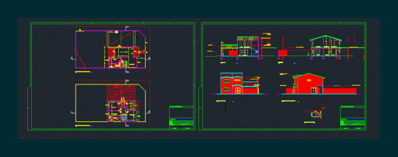 Houses DWG Block for AutoCAD