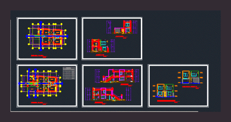 Houses DWG Block for AutoCAD